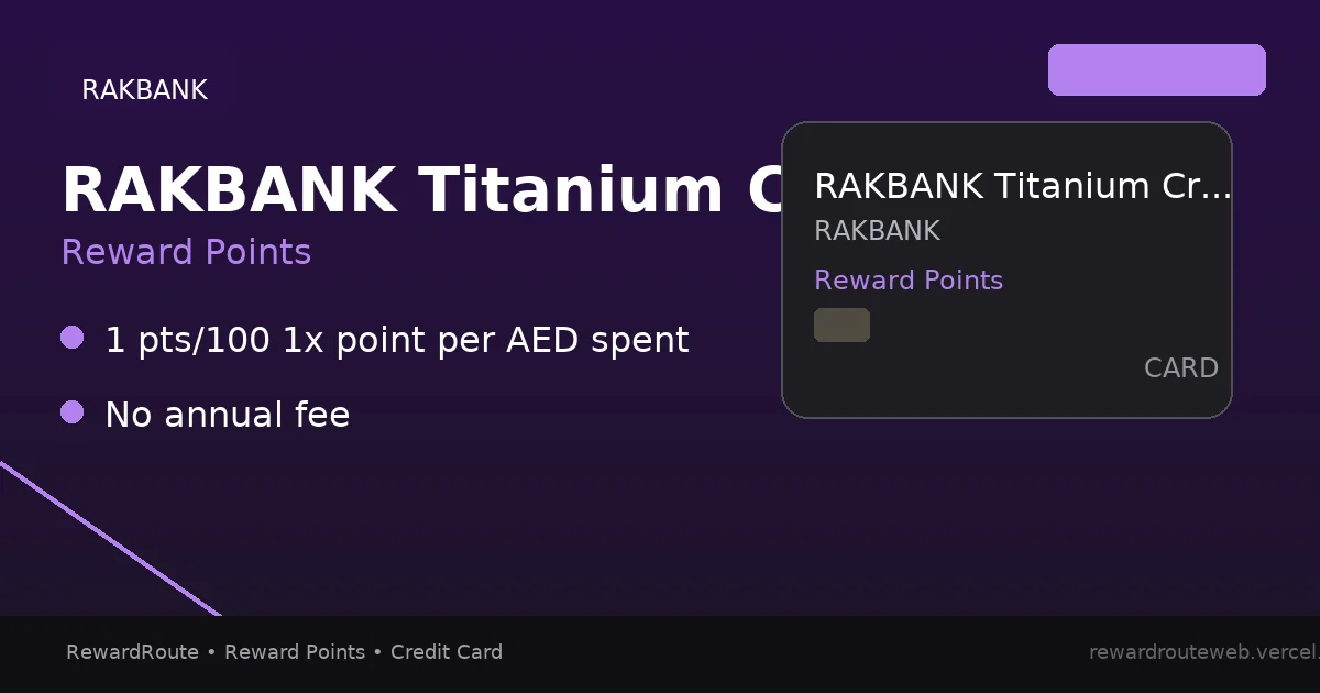 RAKBANK Titanium Credit Card — RAKBANK credit card