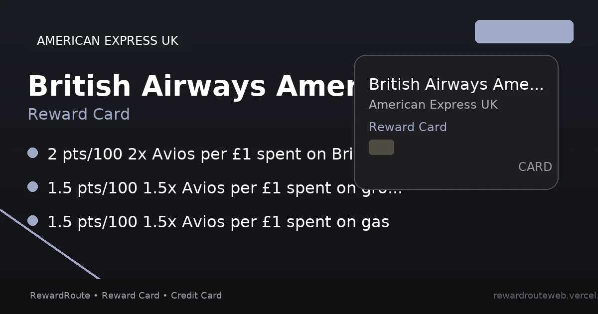British Airways American Express Premium — American Express UK credit card