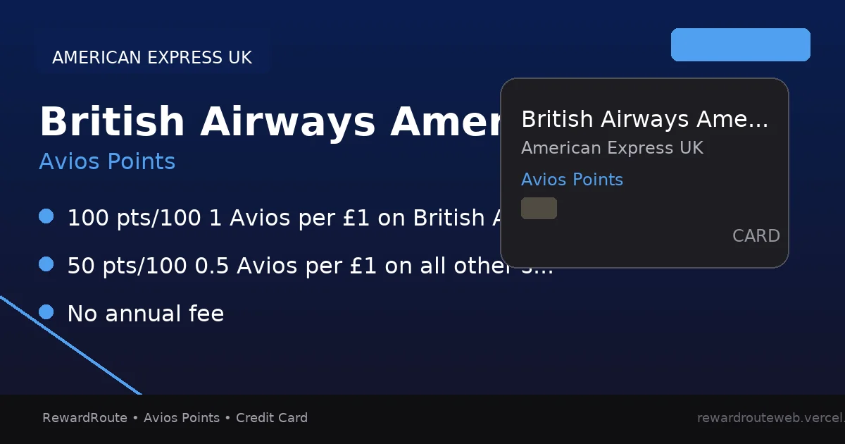 British Airways American Express Card — American Express UK credit card