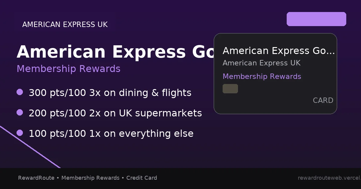 American Express Gold Card — American Express UK credit card