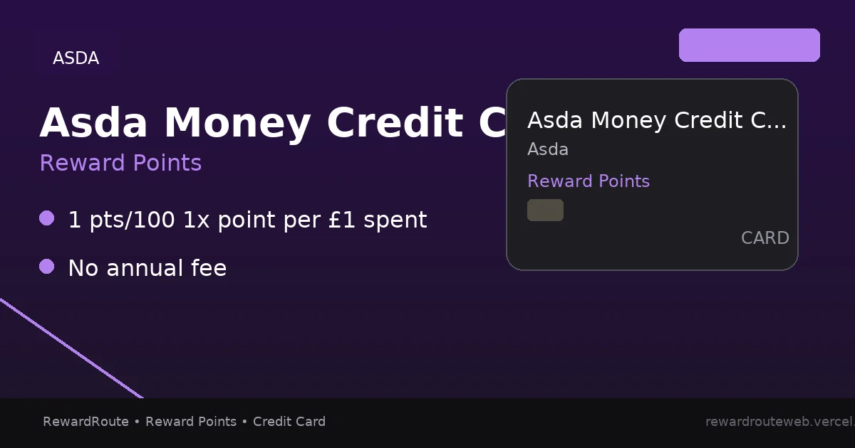 Asda Money Credit Card — Asda credit card