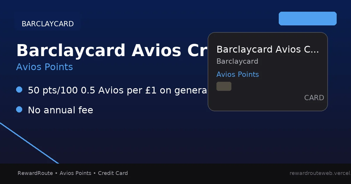 Barclaycard Avios Credit Card — Barclaycard credit card