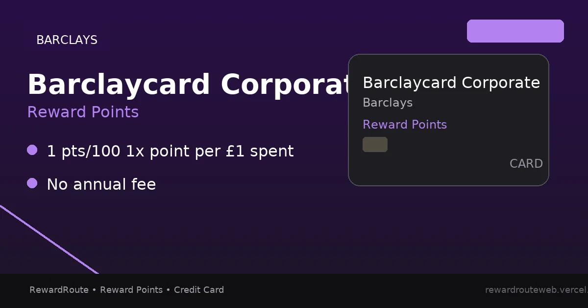Barclaycard Corporate — Barclays credit card