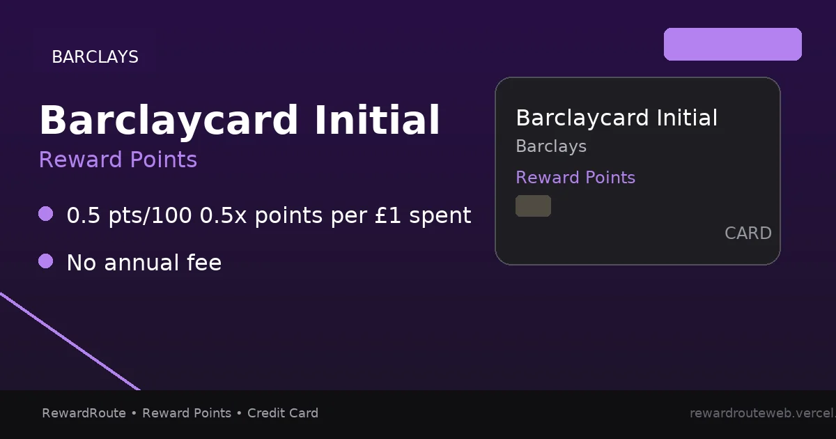 Barclaycard Initial — Barclays credit card