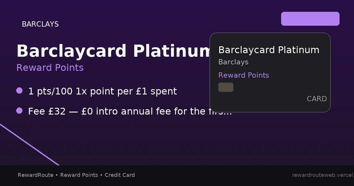 Barclaycard Platinum — Barclays credit card