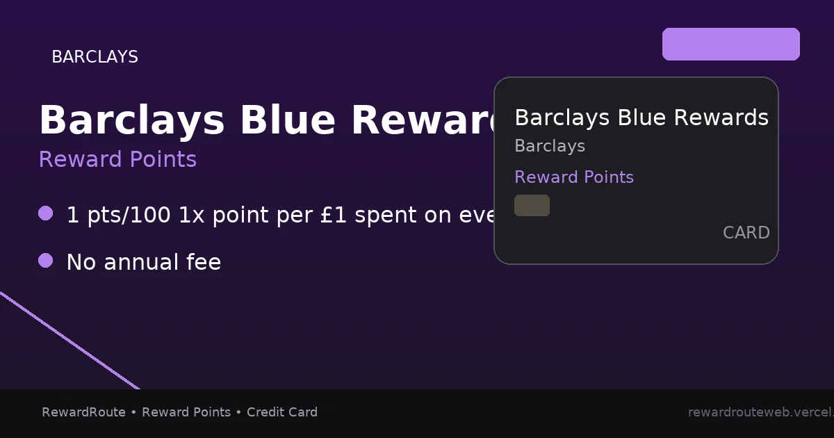 Barclays Blue Rewards — Barclays credit card