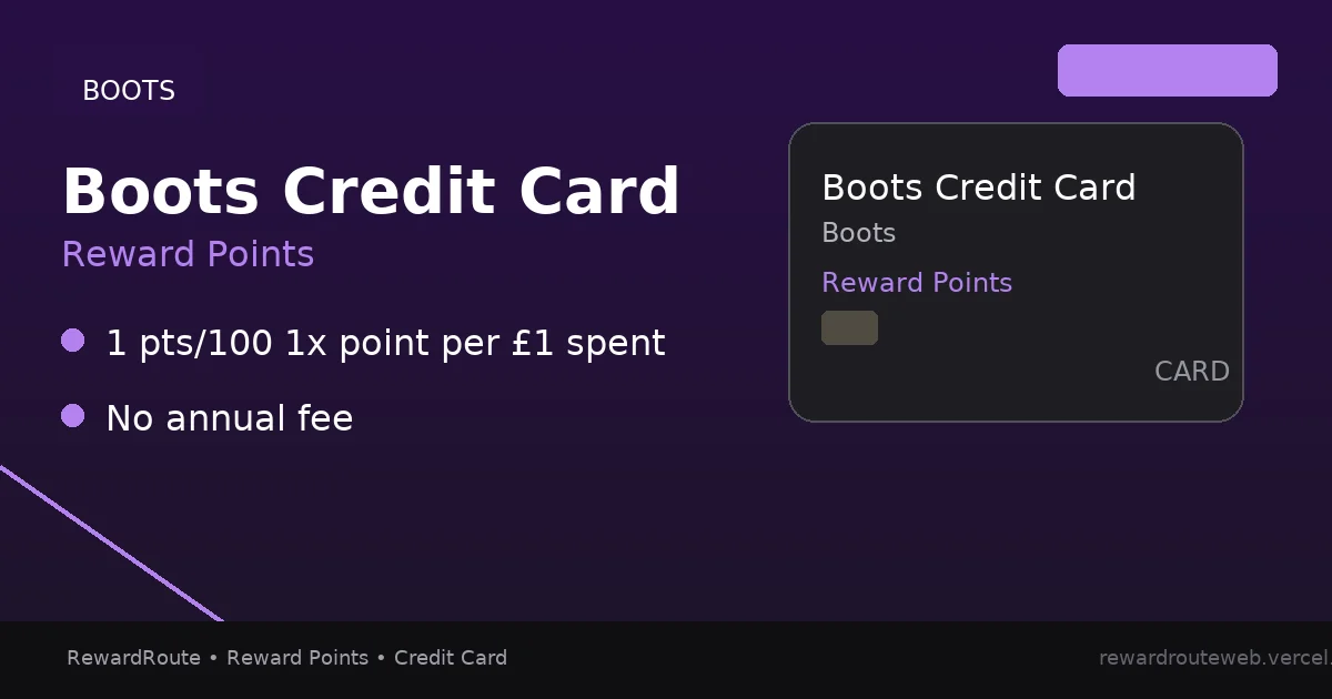 Boots Credit Card — Boots credit card