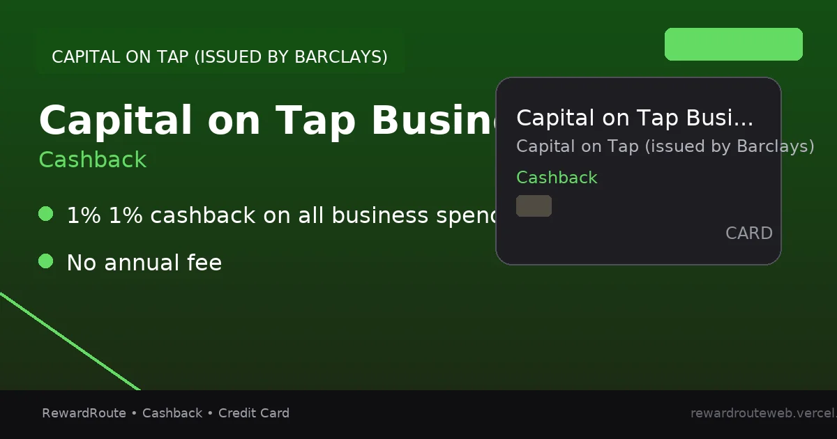 Capital on Tap Business Credit Card — Capital on Tap (issued by Barclays) credit card