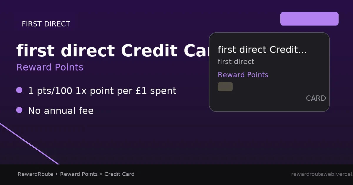 first direct Credit Card — first direct credit card