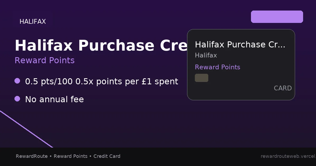 Halifax Purchase Credit Card — Halifax credit card