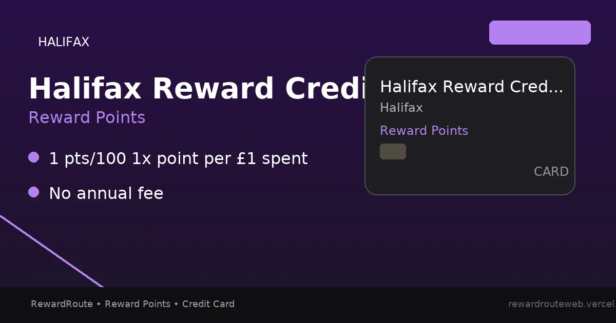 Halifax Reward Credit Card — Halifax credit card