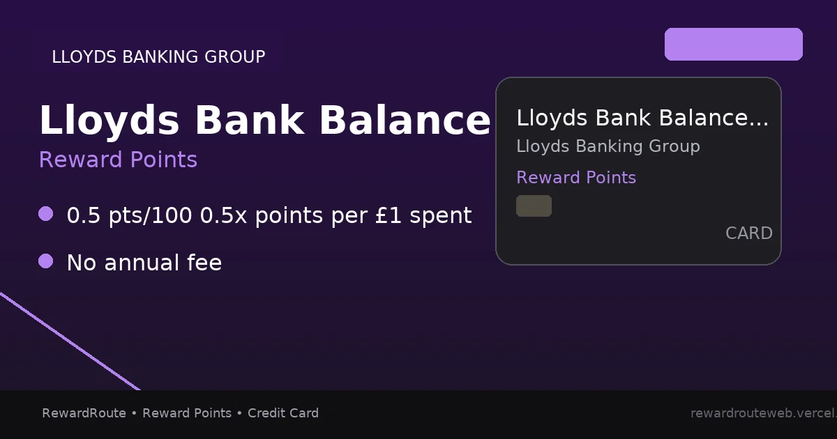 Lloyds Bank Balance Transfer Credit Card — Lloyds Banking Group credit card