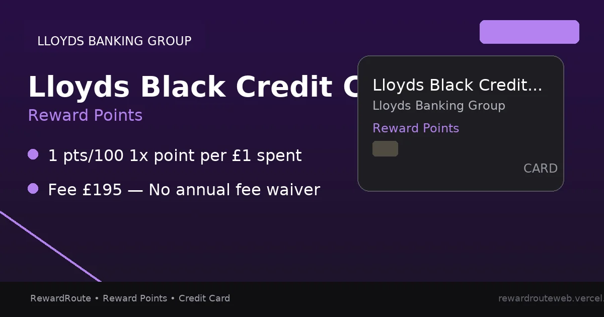 Lloyds Black Credit Card — Lloyds Banking Group credit card