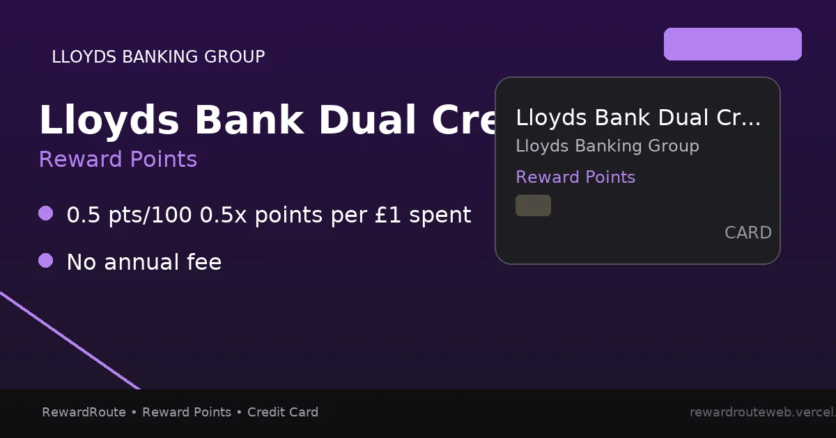 Lloyds Bank Dual Credit Card — Lloyds Banking Group credit card