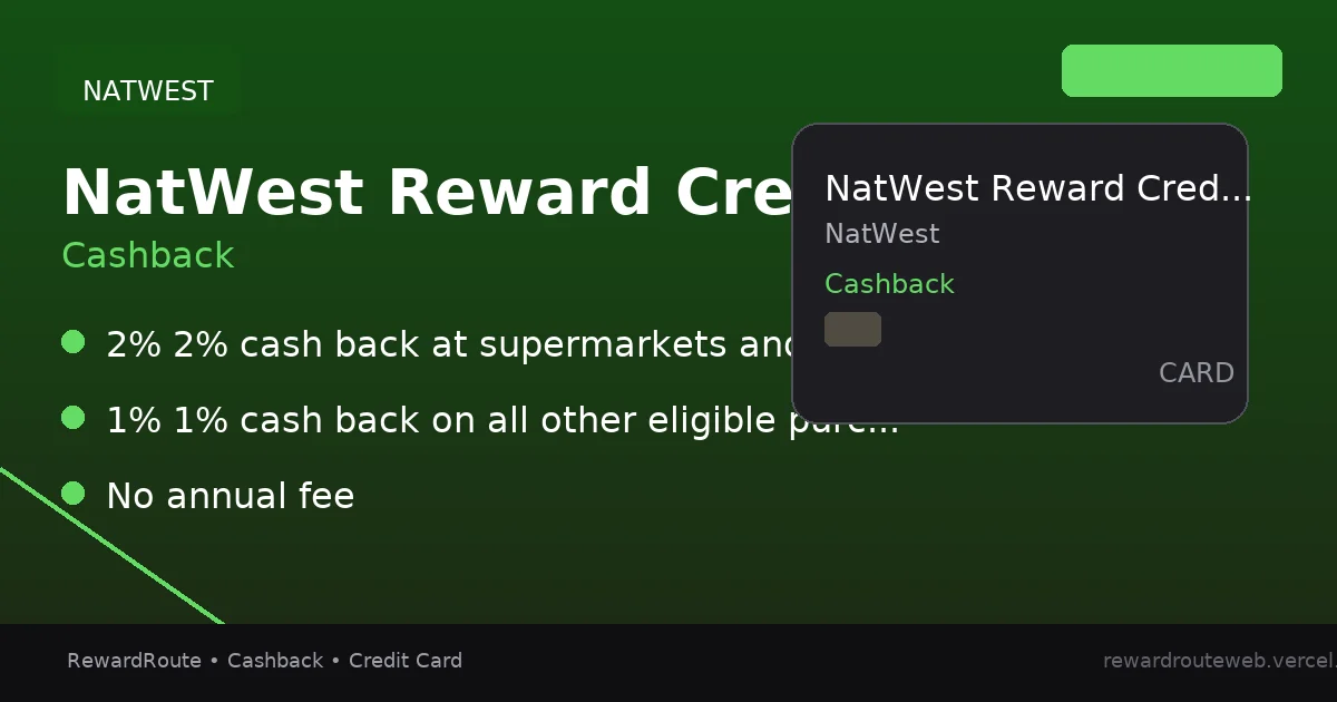 NatWest Reward Credit Card — NatWest credit card