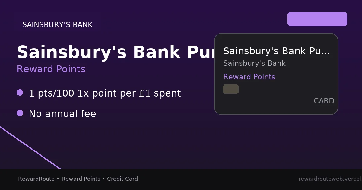 Sainsbury's Bank Purchase Credit Card — Sainsbury's Bank credit card