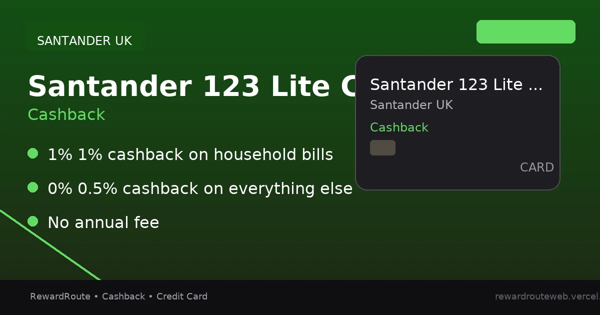 Santander 123 Lite Credit Card — Santander UK credit card