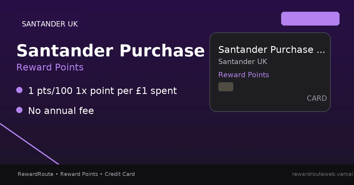 Santander Purchase Credit Card — Santander UK credit card