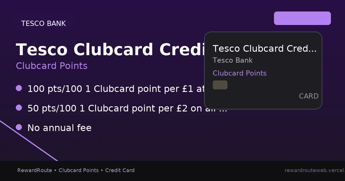 Tesco Clubcard Credit Card — Tesco Bank credit card