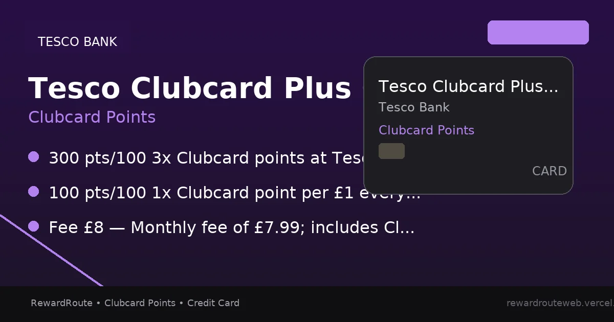 Tesco Clubcard Plus Credit Card — Tesco Bank credit card