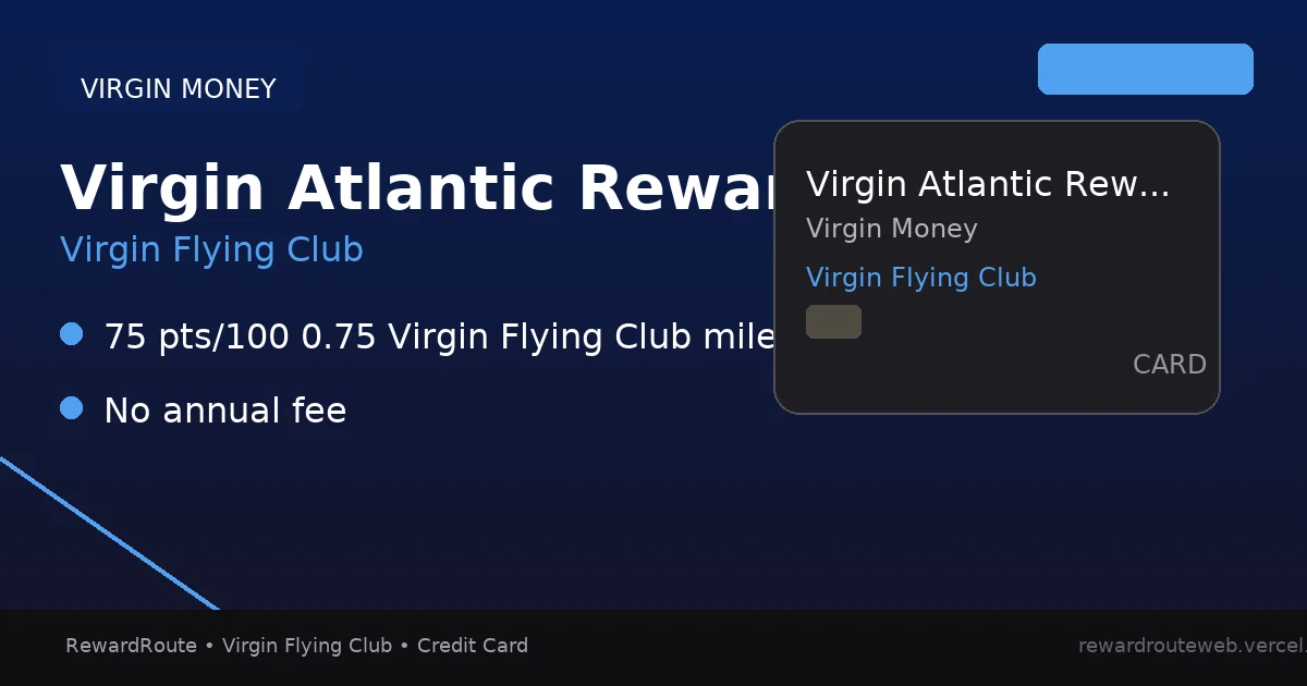 Virgin Atlantic Reward Credit Card — Virgin Money credit card