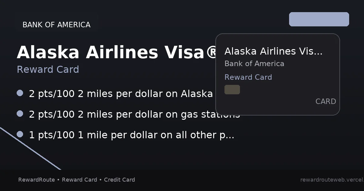 Alaska Airlines Visa® Business Card — Bank of America credit card
