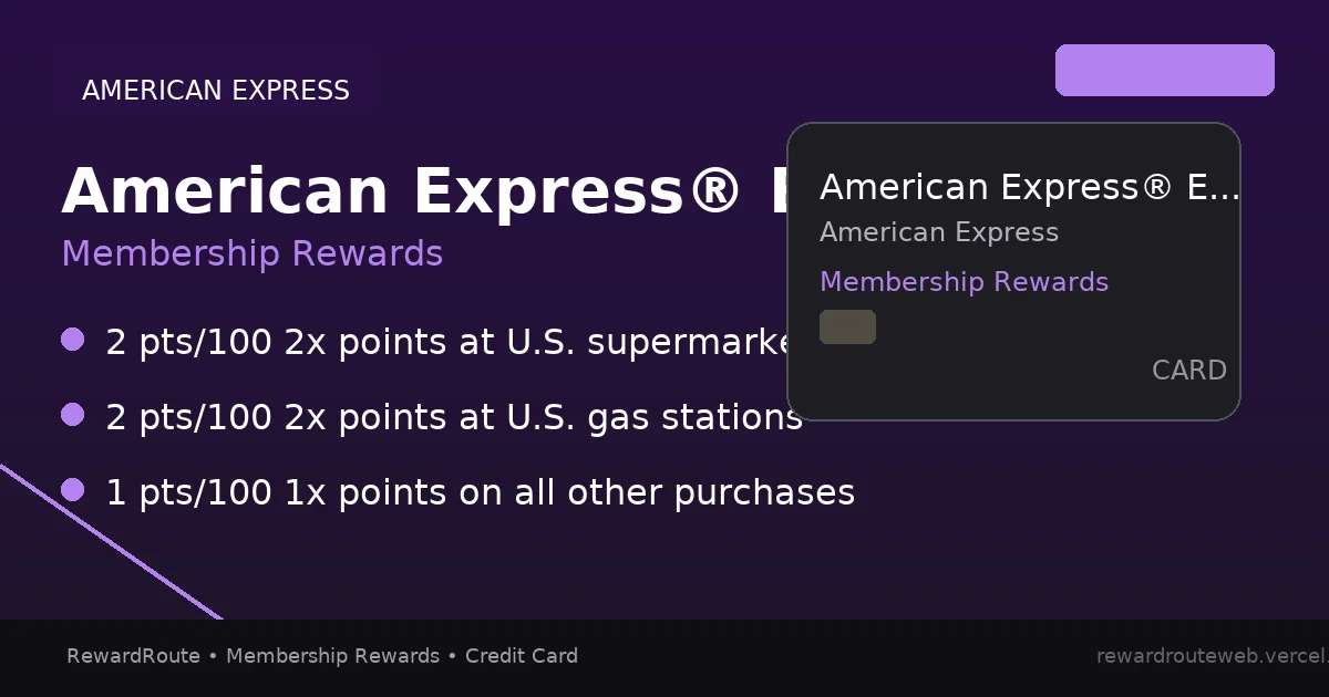 American Express® EveryDay® Credit Card — American Express credit card