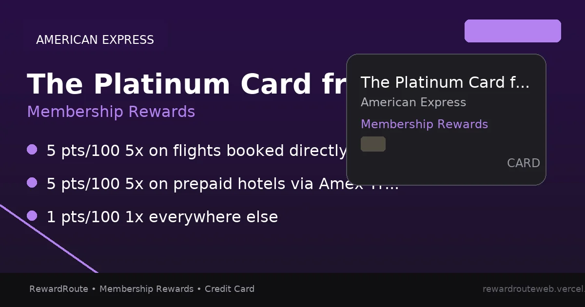 The Platinum Card from American Express — American Express credit card