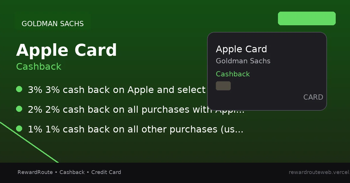 Apple Card — Goldman Sachs credit card