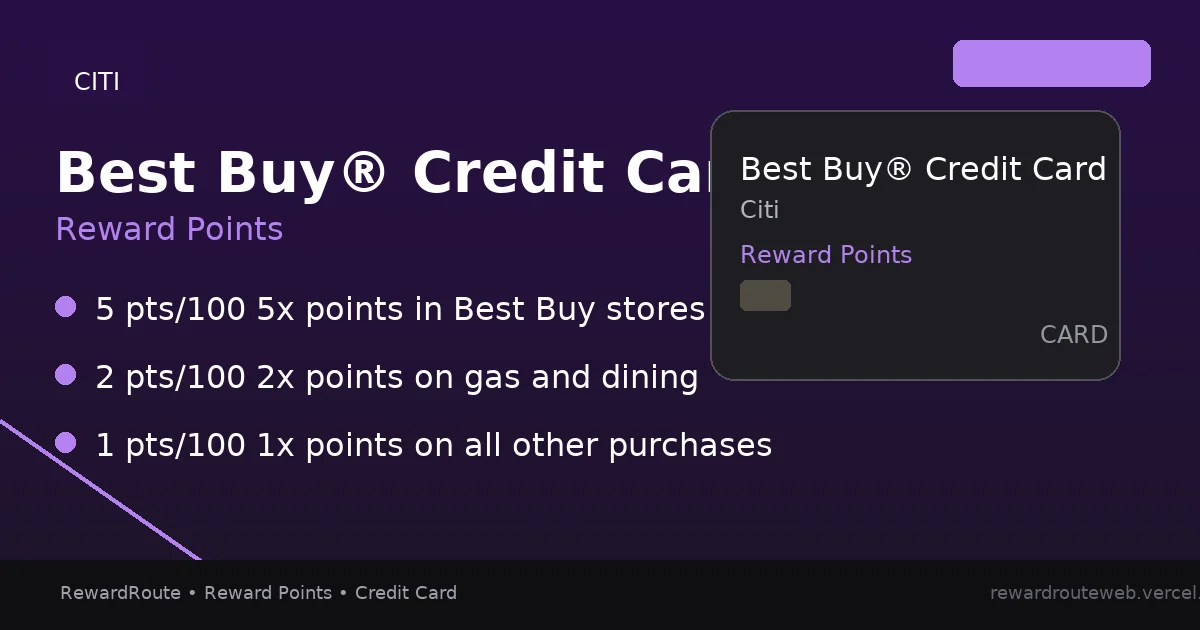 Best Buy® Credit Card — Citi credit card