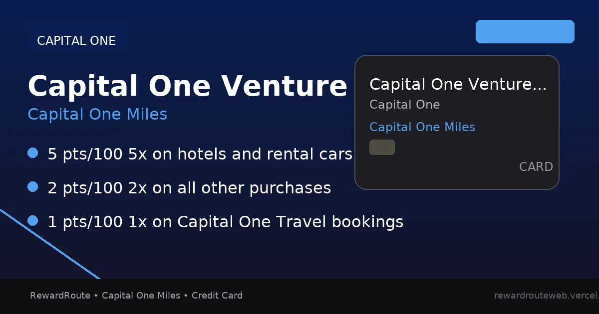 Capital One Venture Rewards Credit Card — Capital One credit card