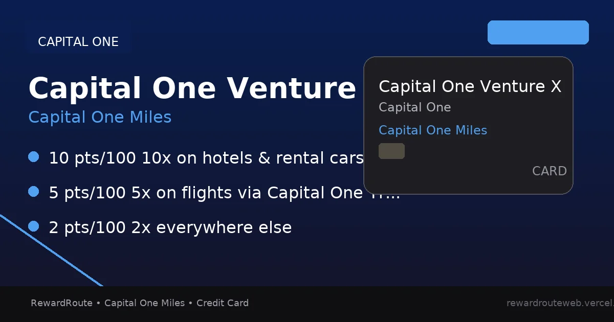 Capital One Venture X — Capital One credit card