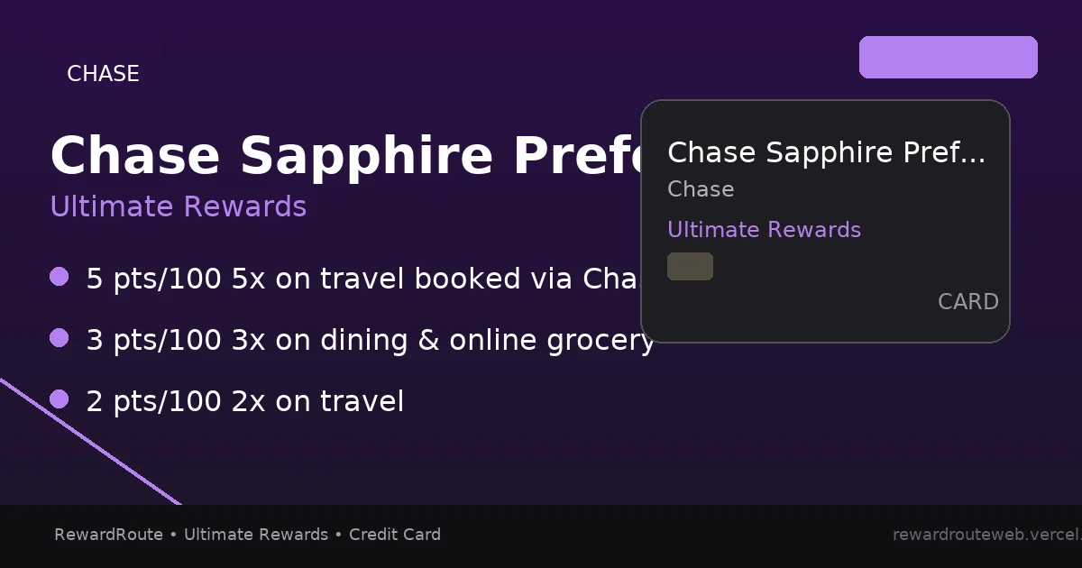 Chase Sapphire Preferred — Chase credit card