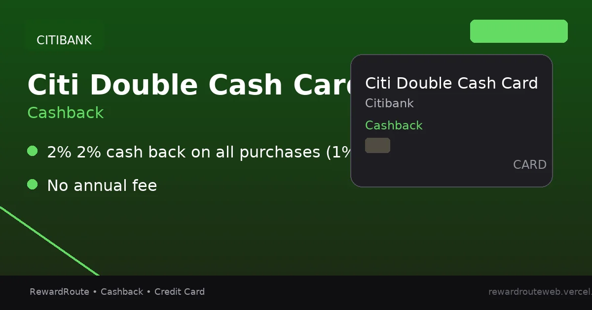 Citi Double Cash Card — Citibank credit card