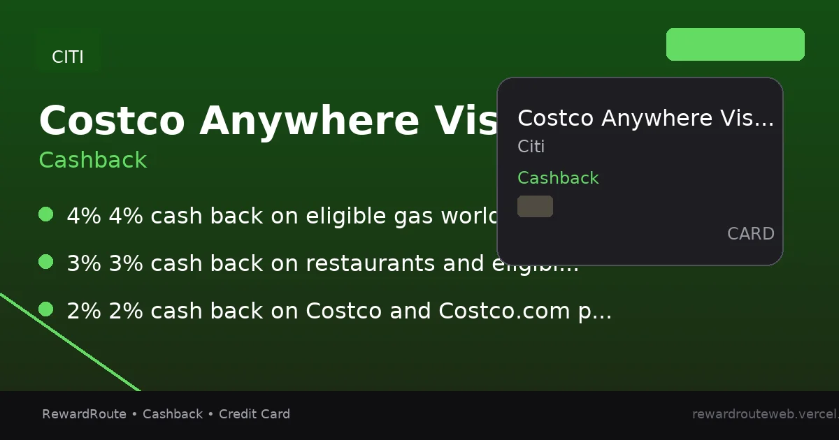 Costco Anywhere Visa® Card by Citi — Citi credit card