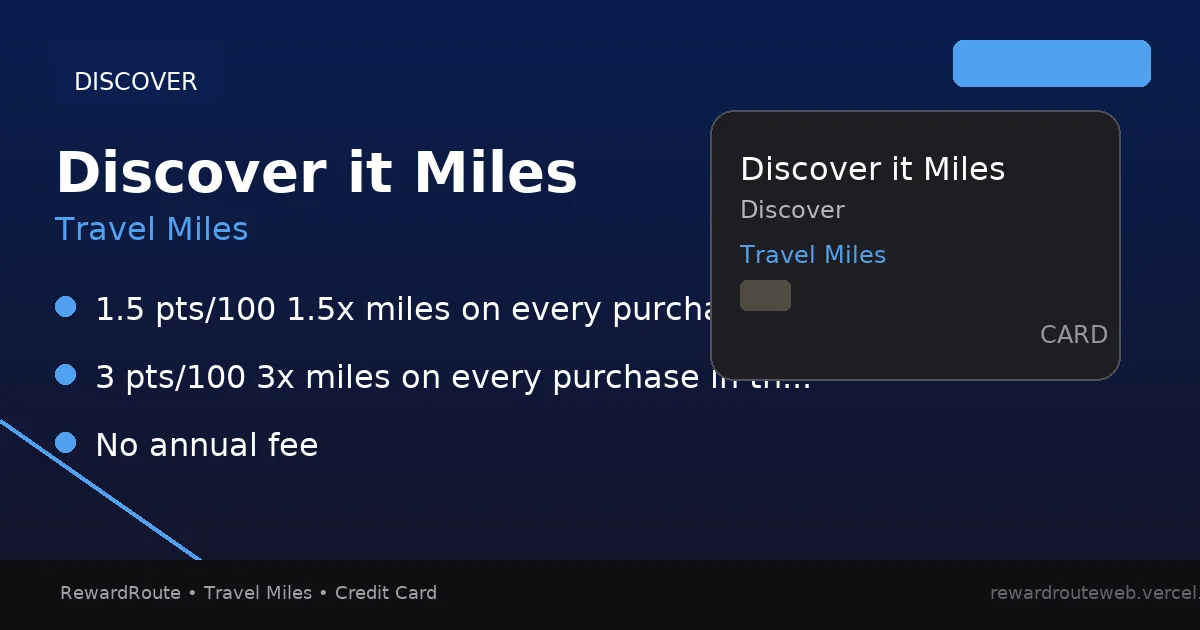 Discover it Miles — Discover credit card