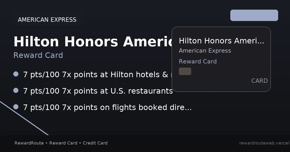 Hilton Honors American Express Aspire Card — American Express credit card