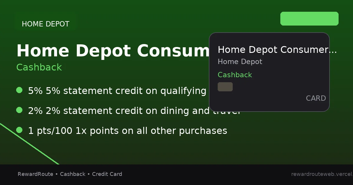 Home Depot Consumer Credit Card — Home Depot credit card