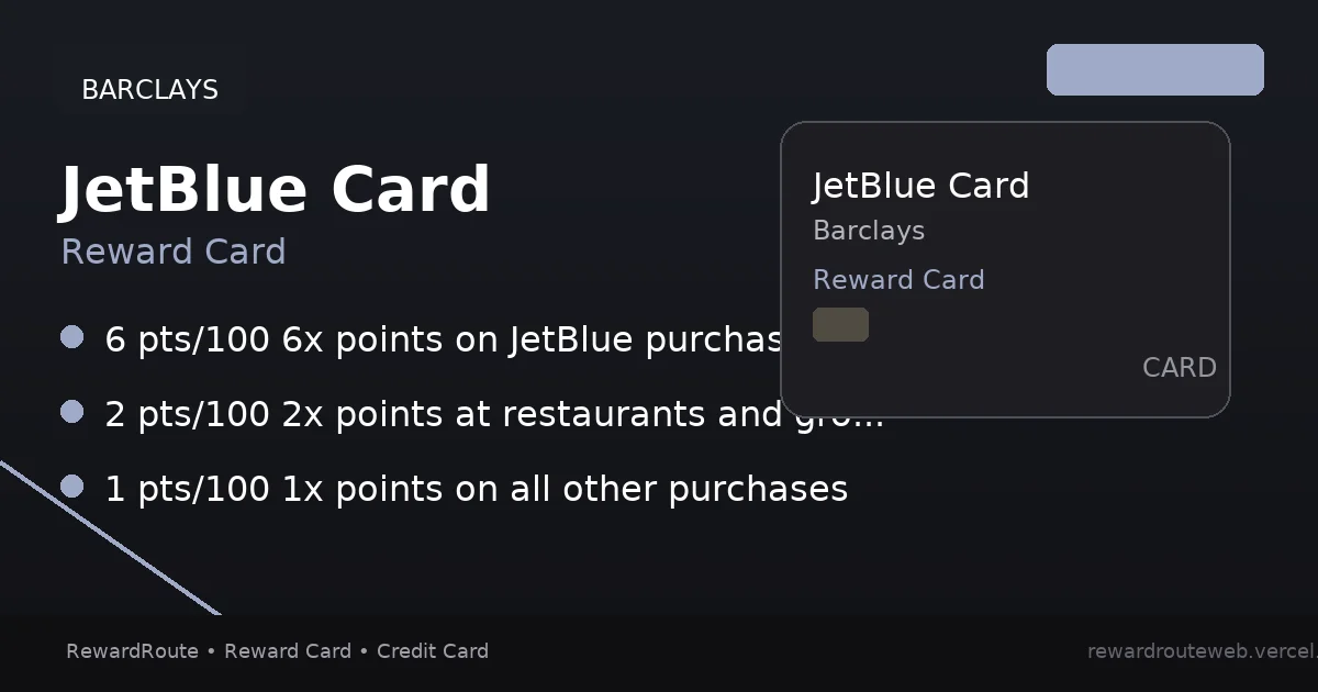 JetBlue Card — Barclays credit card