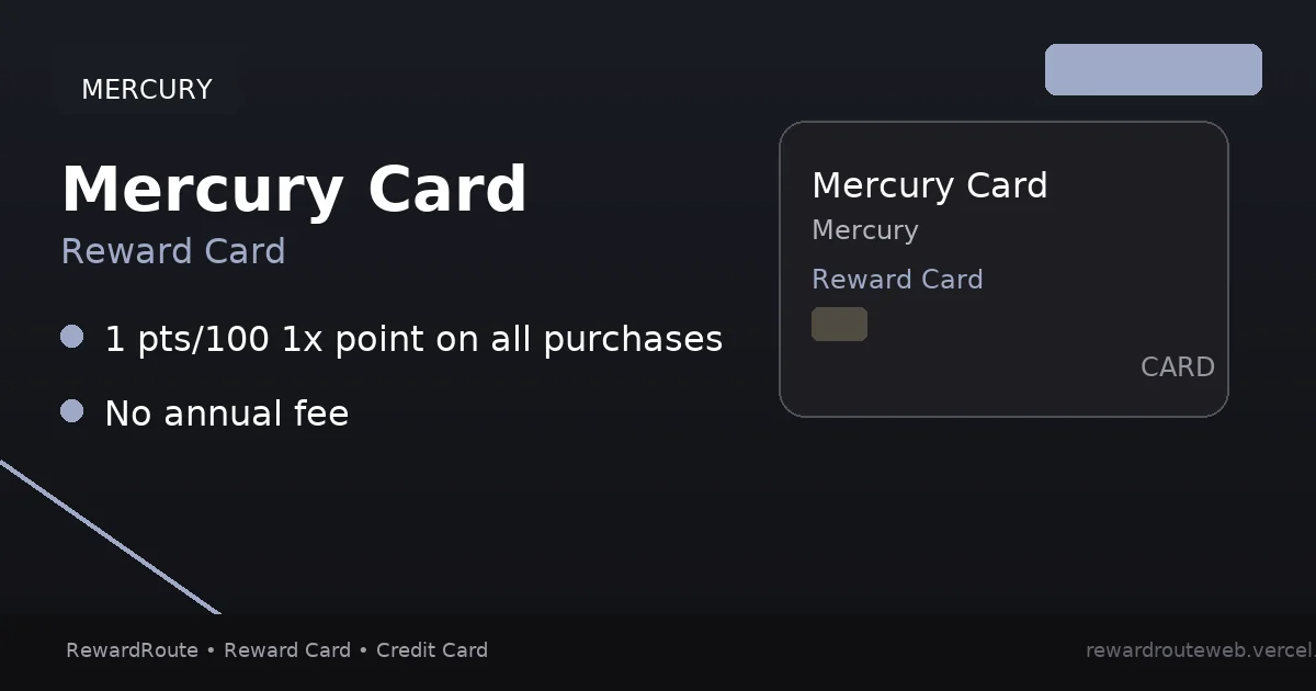 Mercury Card — Mercury credit card