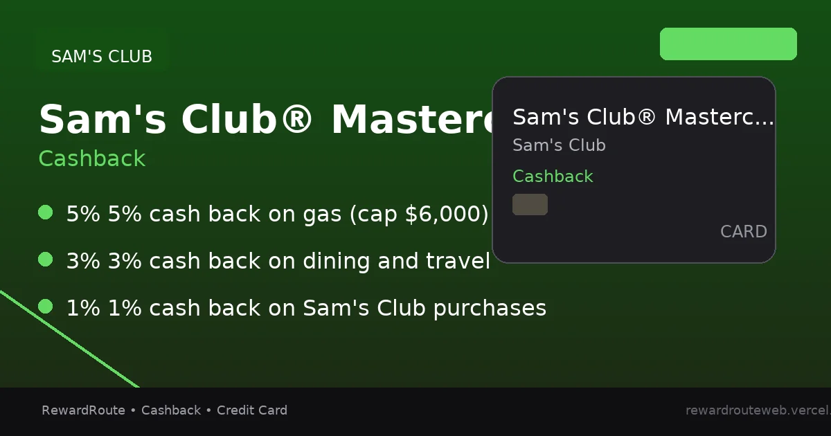 Sam's Club® Mastercard® — Sam's Club credit card