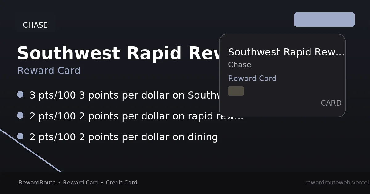 Southwest Rapid Rewards® Priority Credit Card — Chase credit card