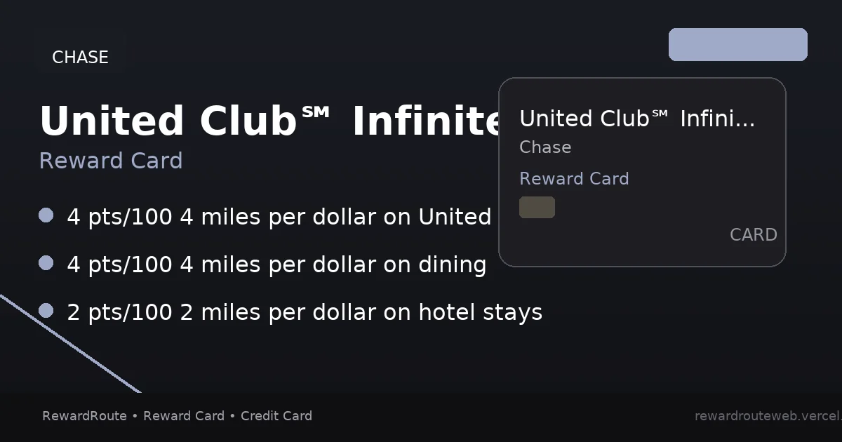 United Club℠ Infinite Card — Chase credit card