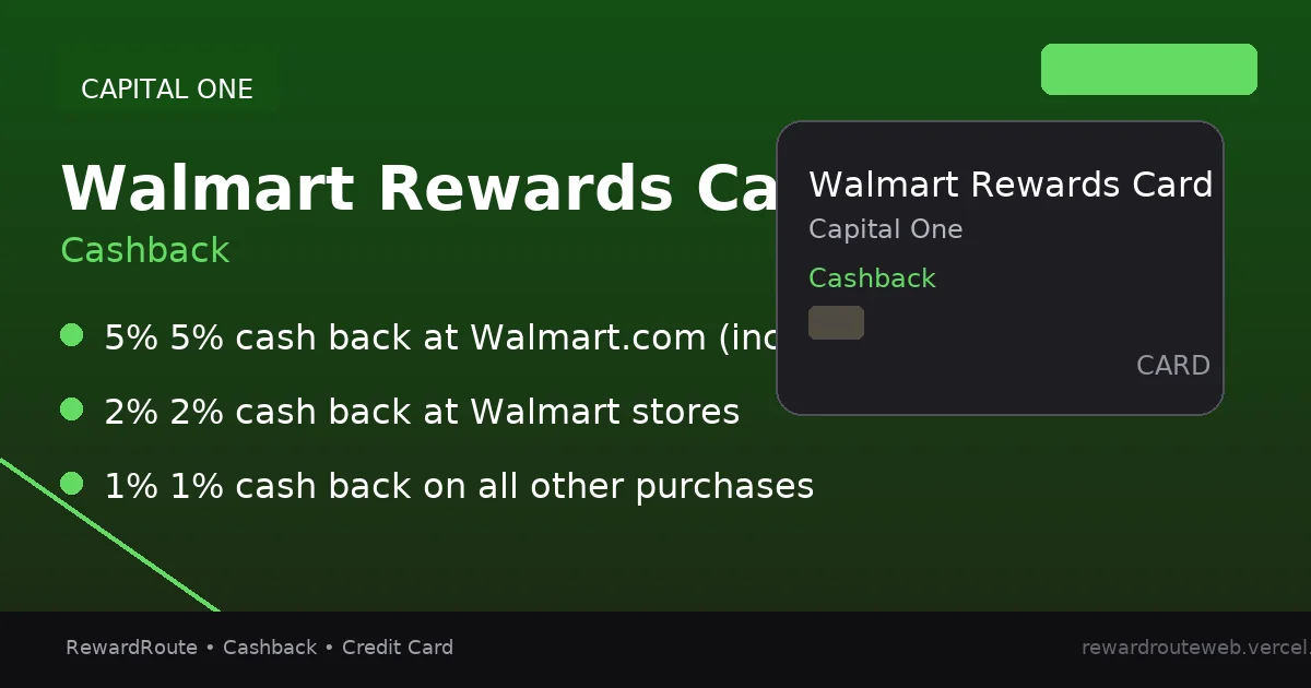 Walmart Rewards Card — Capital One credit card