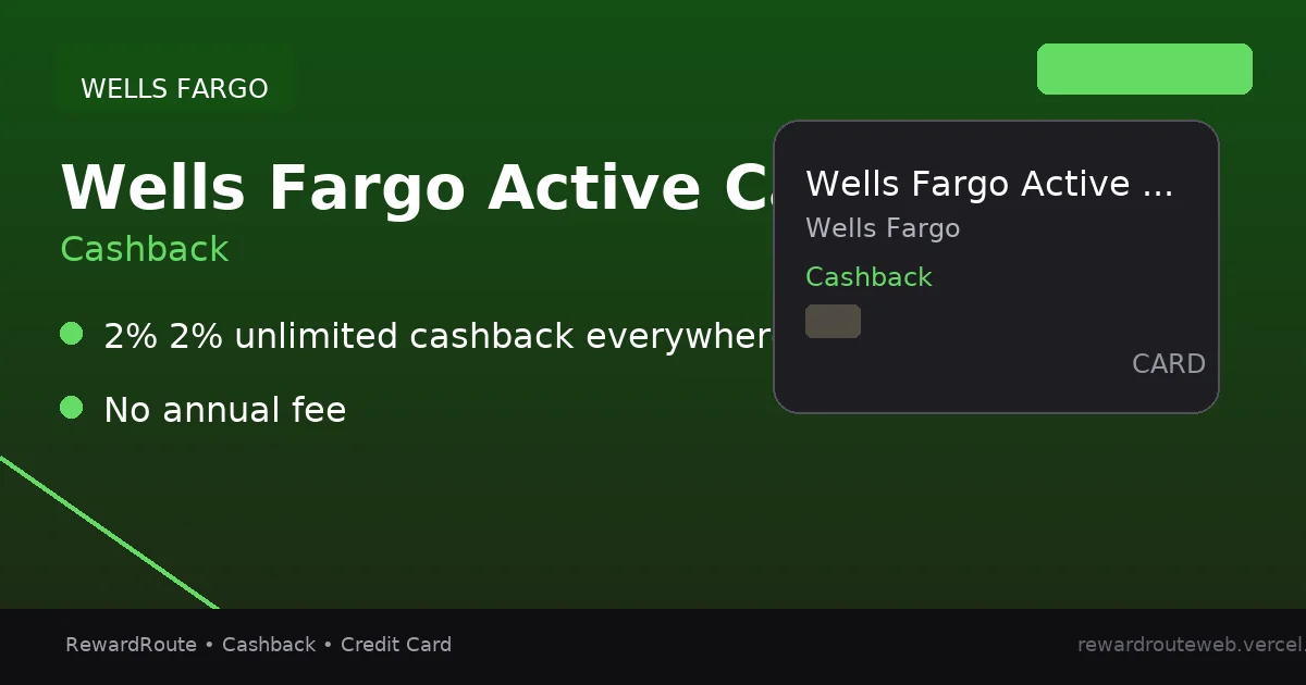 Wells Fargo Active Cash — Wells Fargo credit card